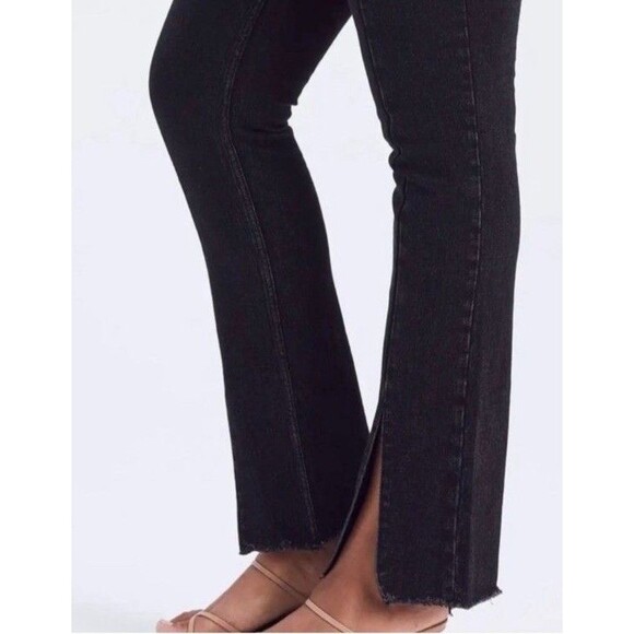 Abercrombie & Fitch Women's The Skinny High Rise Curve Black Slit Jeans 26 2R - Picture 3 of 15
